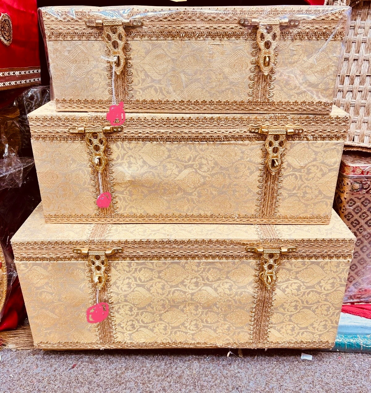 Gold trousseau chests