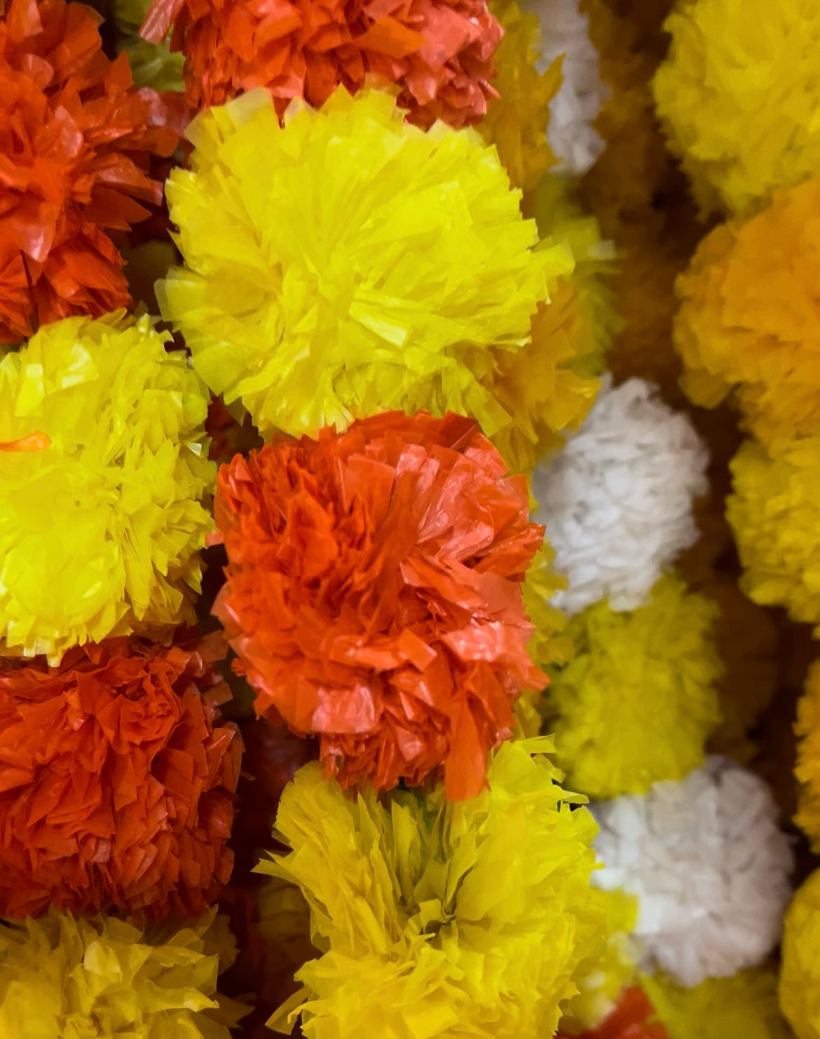 Artificial genda marigold flower lariya strings