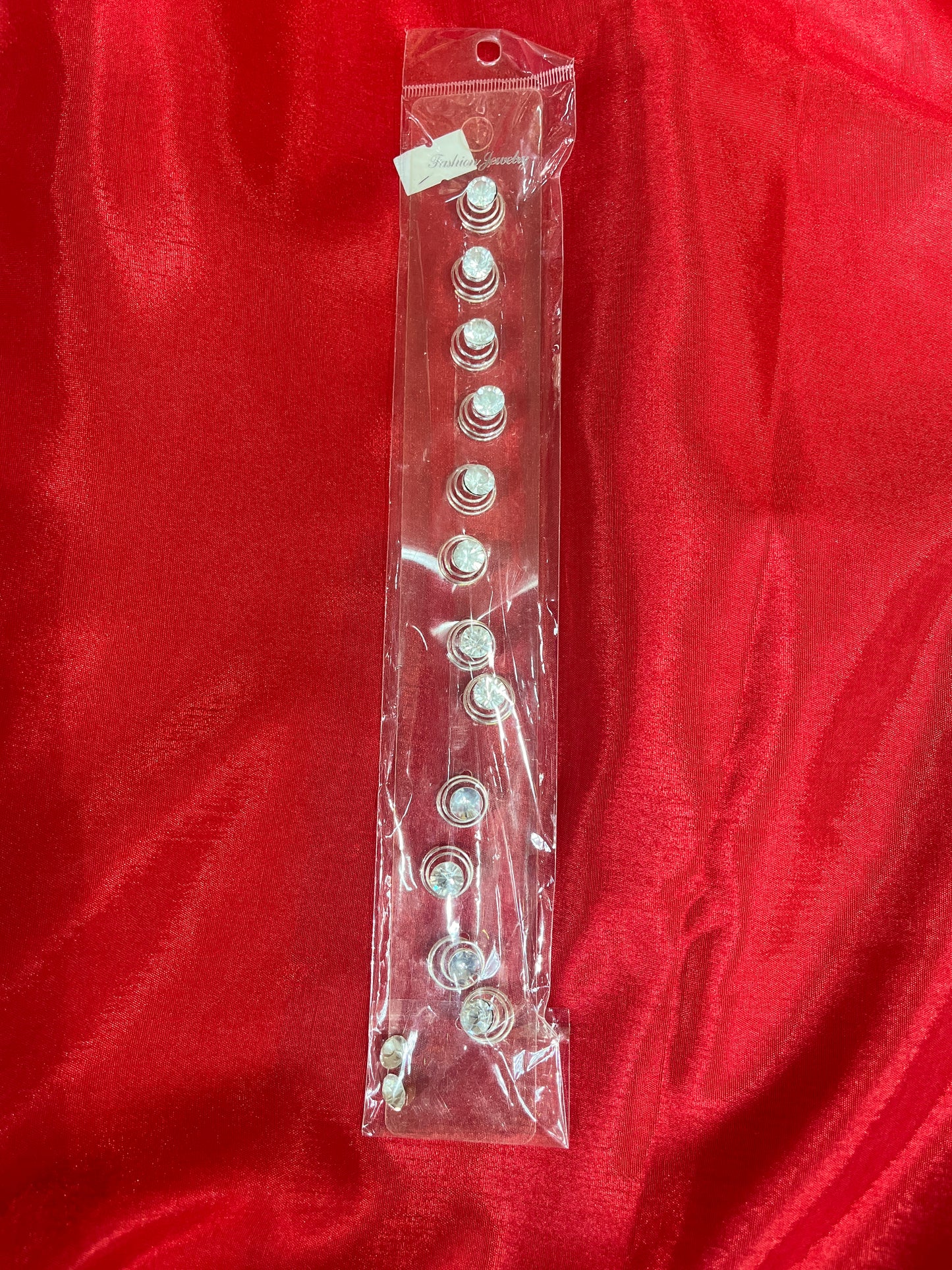 Silver stone spiral hair accessories