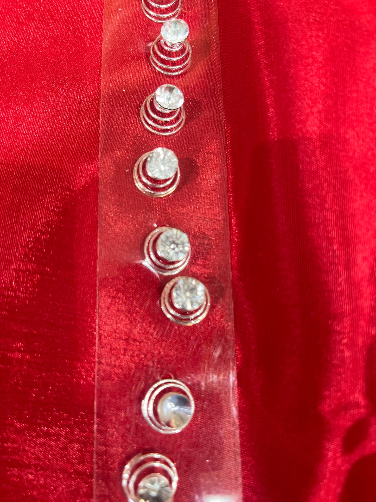 Silver stone spiral hair accessories