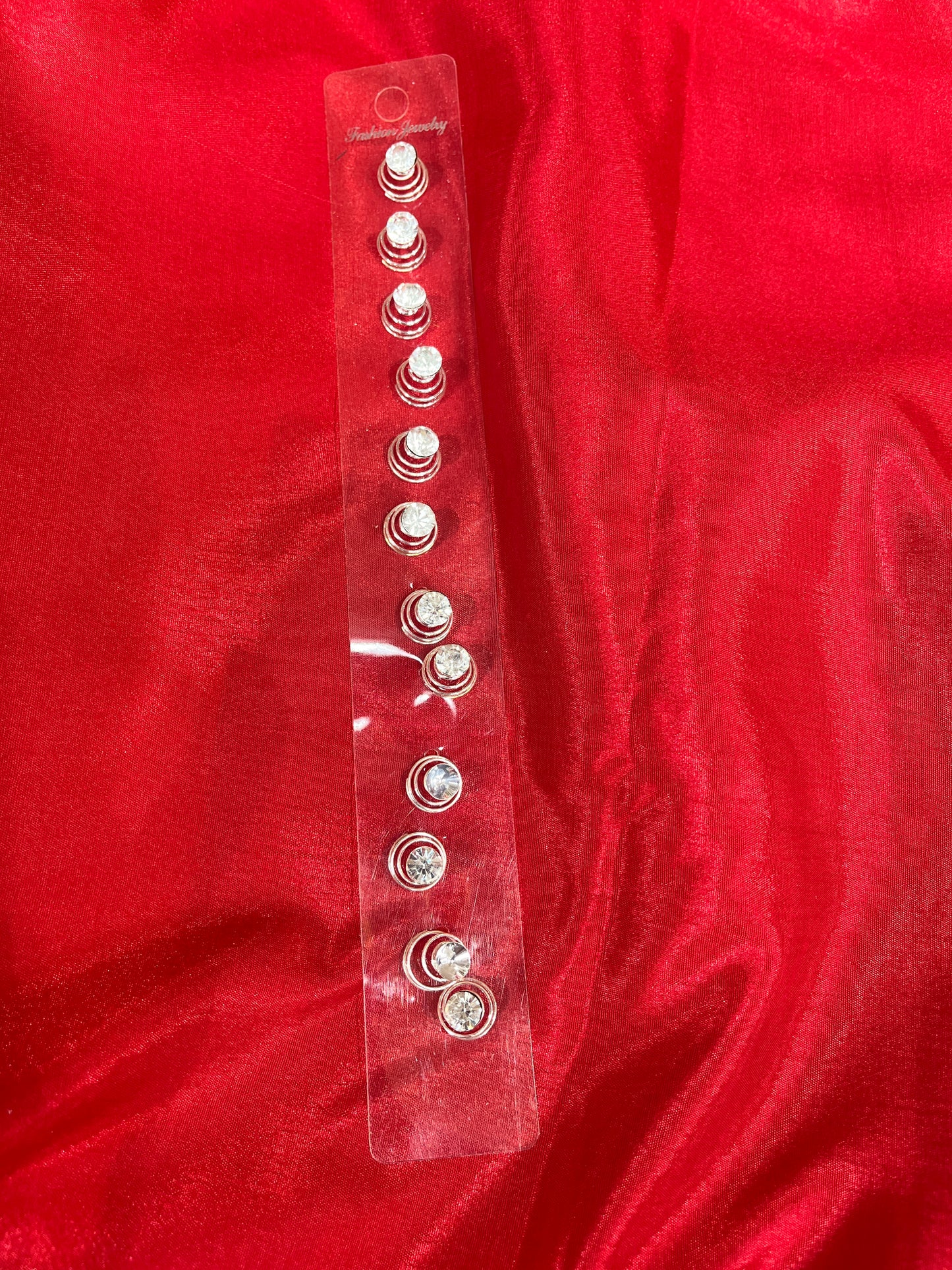 Silver stone spiral hair accessories