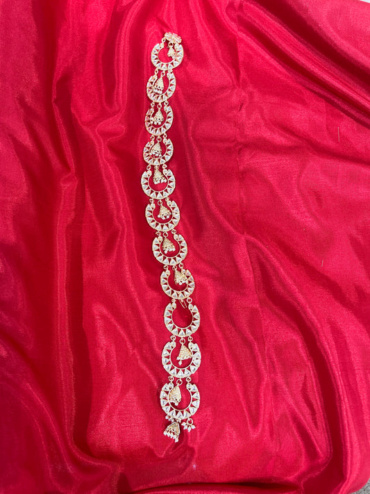 Elegant Kundan & Pearl Bridal Hair Accessory